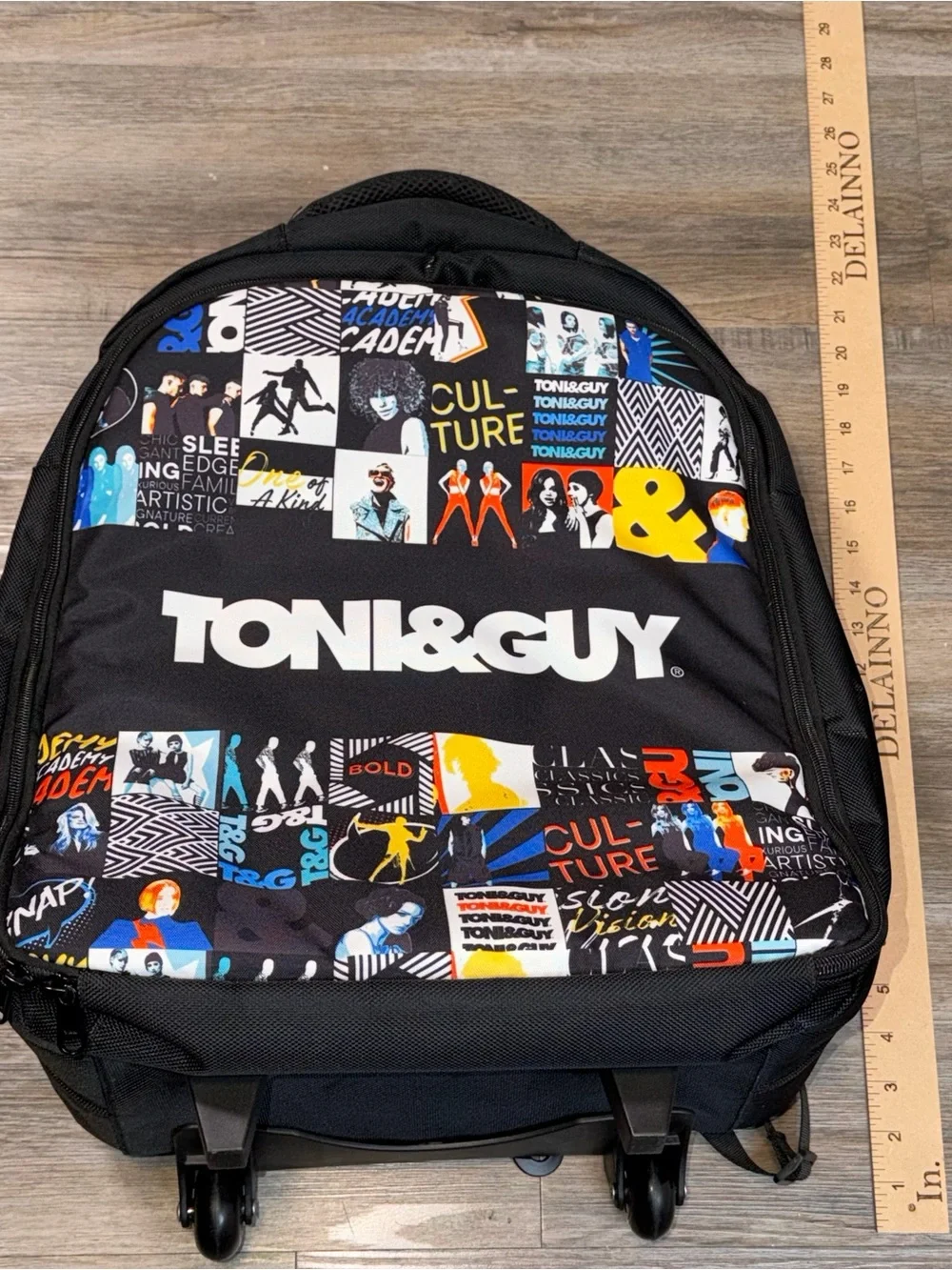 RARE Toni & Guy Rolling BackPack Pop-Art Design Hairdresser Cosmetology Kit Bag